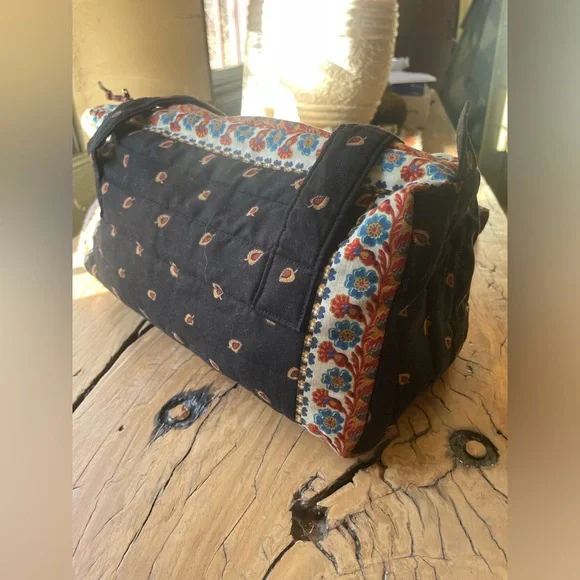 Vintage Suttles and Seawinds Quilted Bag Floral Cottagecore Straps and Zipper - Picture 11 of 13